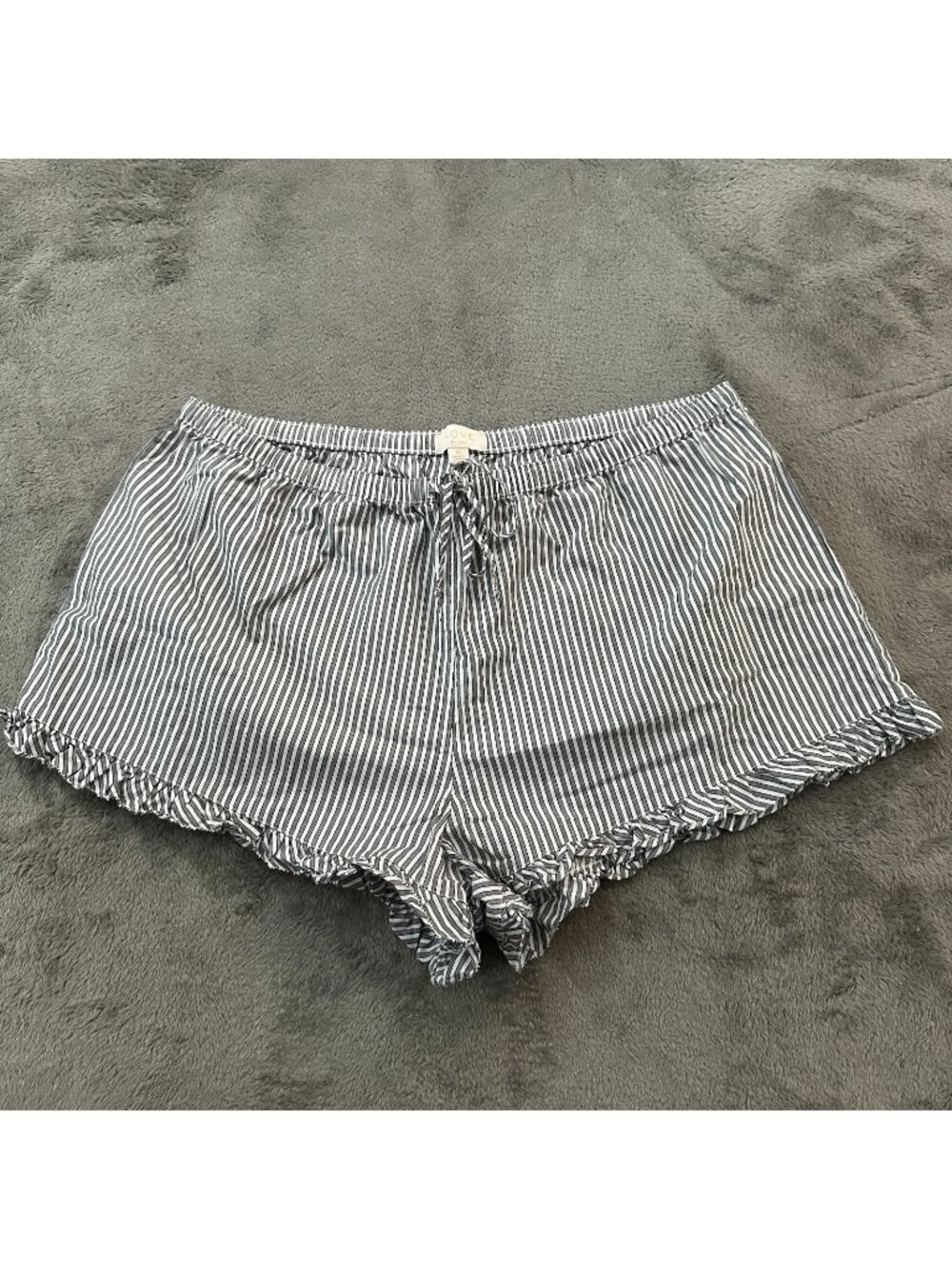 Gap Love Cotton Boxer Shorts Women's size XL Poplin Ruffle Pull On